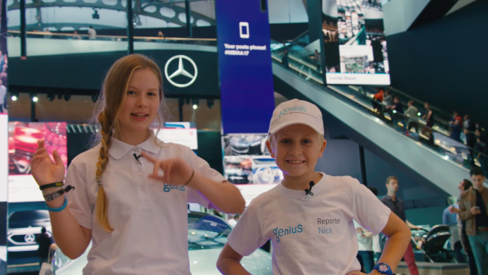 Genius Wissenscommunity, Kinderreporter, Daimler, IAA 2017, Internationale Automobilausstellung Frankfurt, Mercedes-Benz
